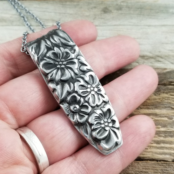 cambridge stainless steel spoon necklace floral