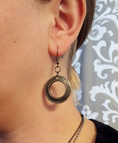 handmade state coin earrings