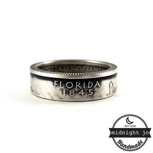 90% silver florida quarter ring by midnight jo
