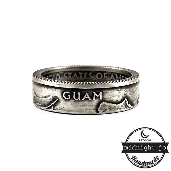 Silver Guam coin Ring by midnight jo