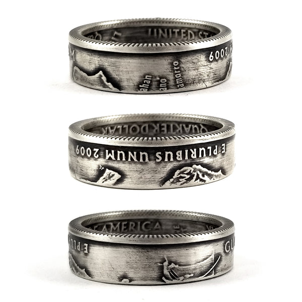 Silver Guam Quarter coin Ring by midnight jo