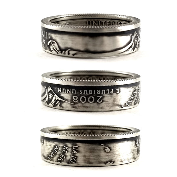 90% Silver Hawaii Quarter coin Ring by midnight jo