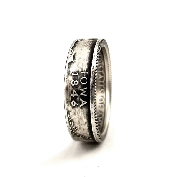 90% Silver Iowa Quarter Coin Ring by midnight jo