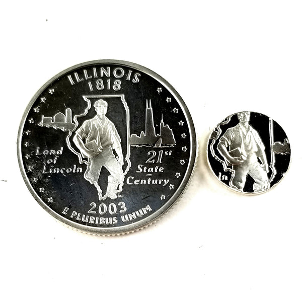 silver illinois proof quarter