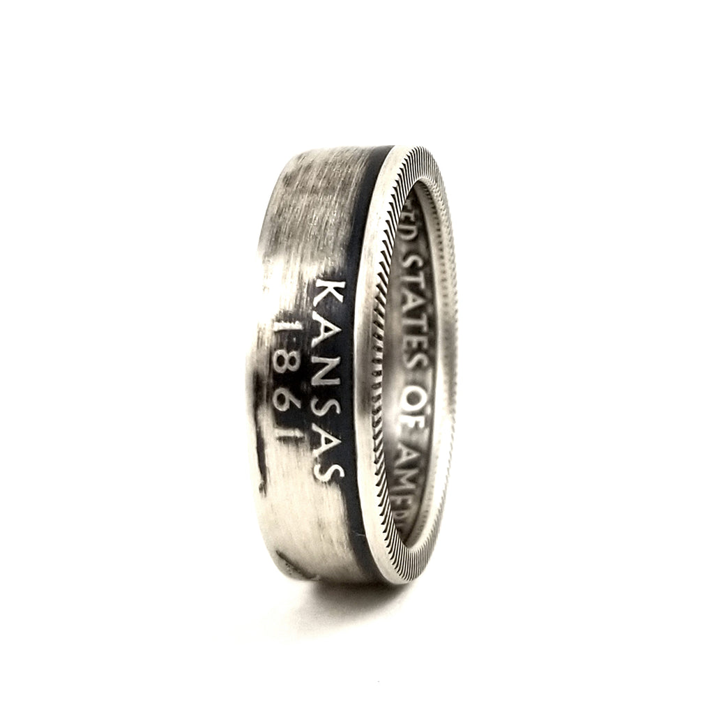 90% Silver Kansas Quarter Ring by Midnight Jo