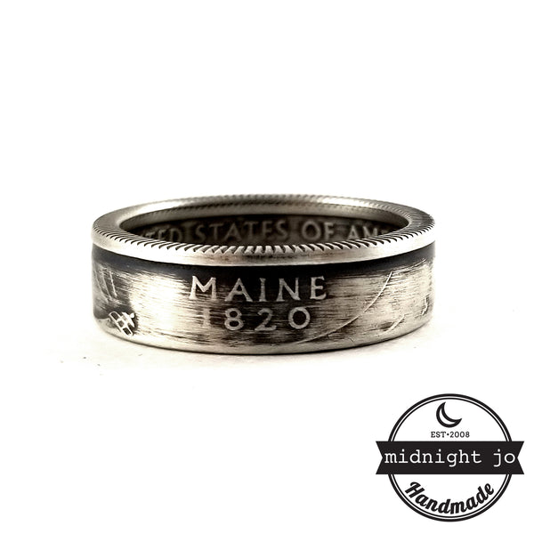 90% Silver Maine quarter  Ring by midnight jo