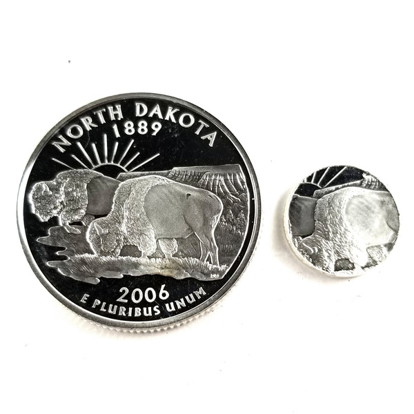 silver north dakota proof quarter