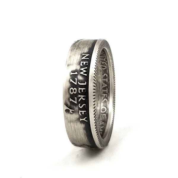 90% Silver New Jersey Quarter Ring by midnight jo