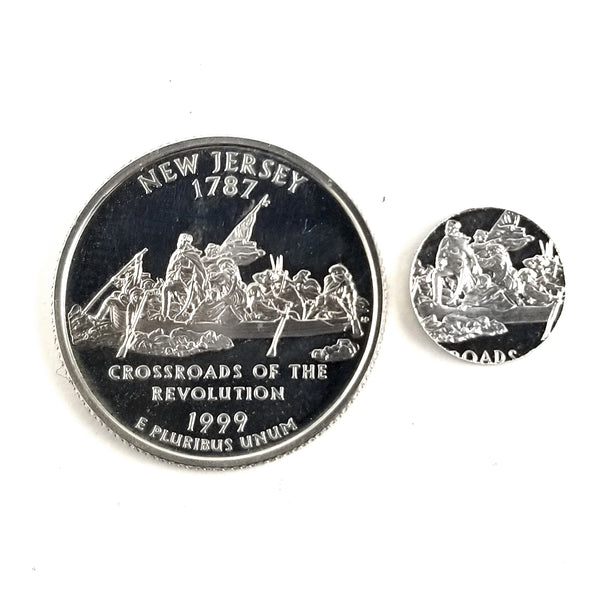 silver new jersey proof quarter and punch out