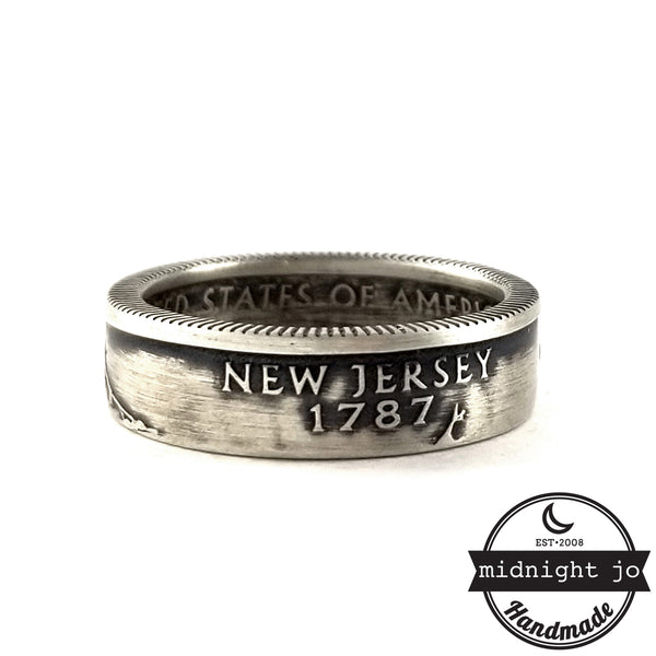 silver new jersey coin ring by midnight jo