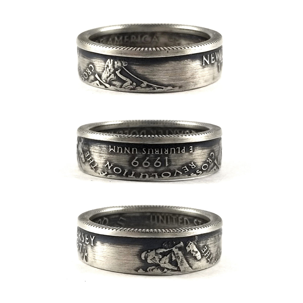 90% Silver New Jersey Quarter Ring - Coin Rings by Midnight Jo