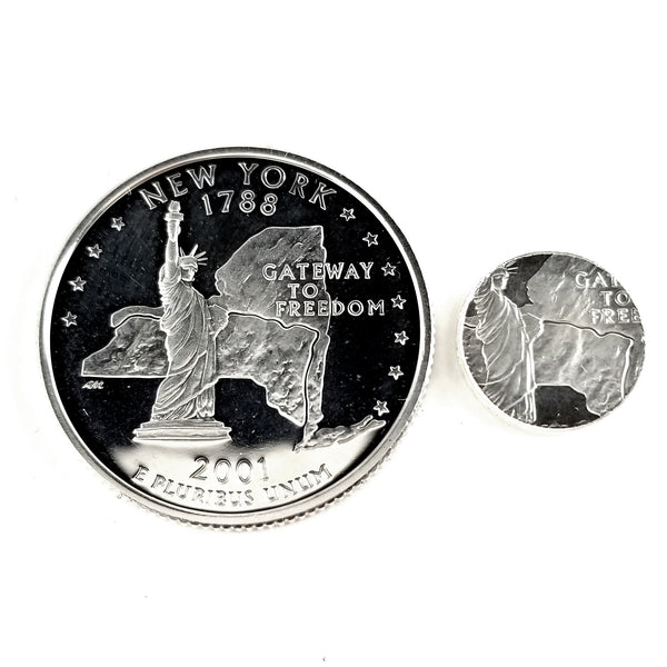 silver new york proof quarter