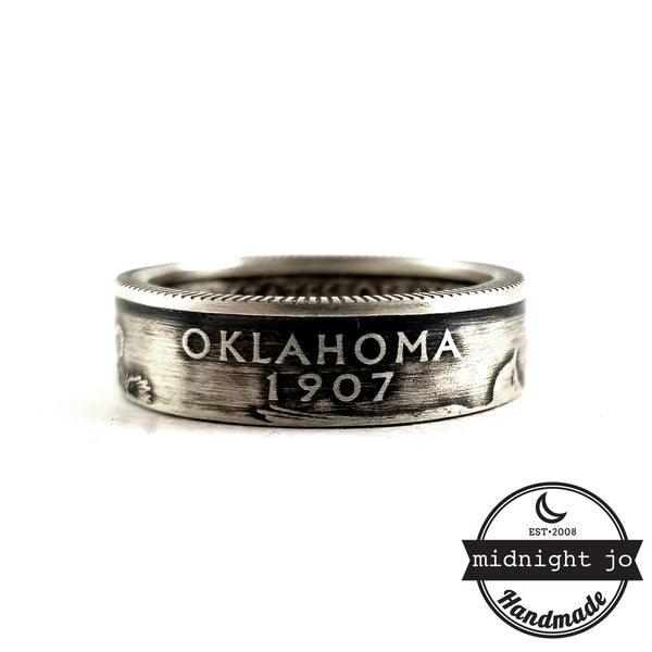 Silver Oklahoma coin Ring by midnight jo