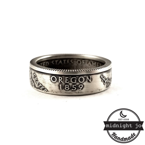 90% Silver Oregon quarter Ring by midnight jo