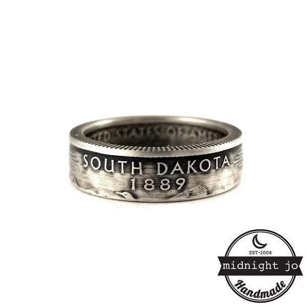 90% Silver South Dakota quarter Ring by midnight jo