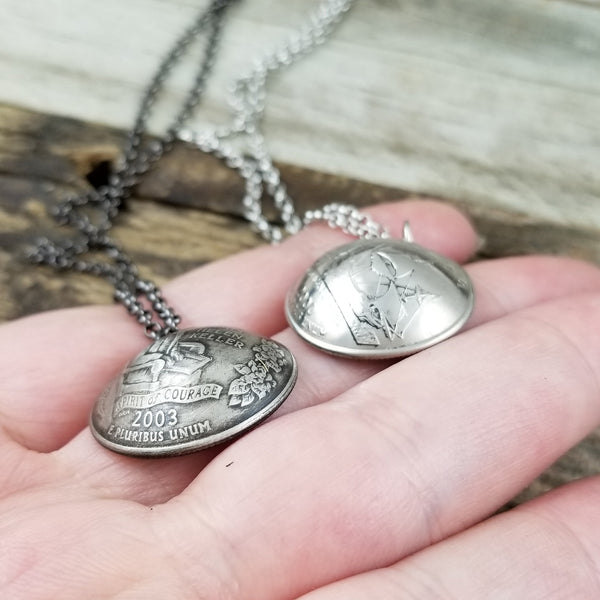 state quarter domed coin necklaces