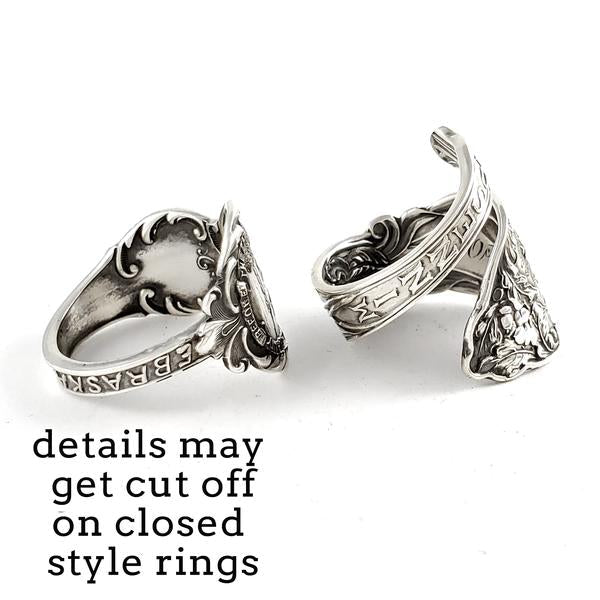 vintage sterling silver souvenir spoon ring by midnight jo