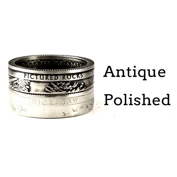 silver national park coin rings by midnight jo