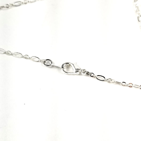 silver plated chain lobster clasp