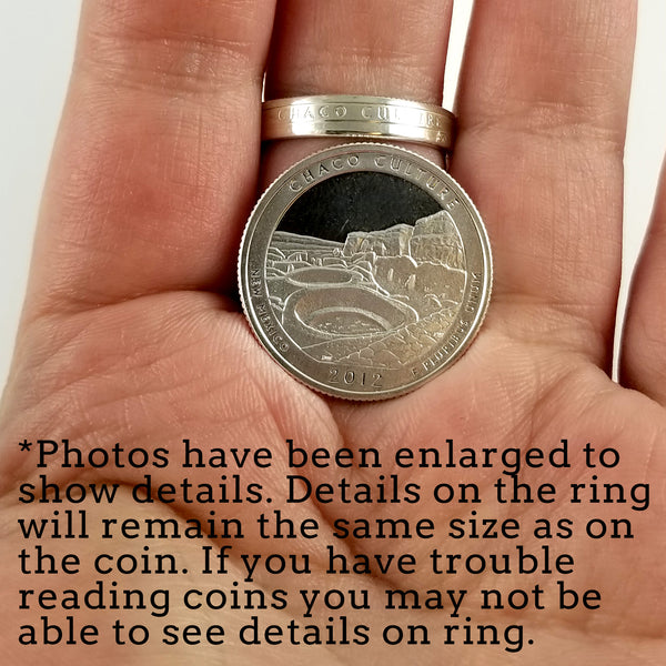 90% Silver National Park Quarter Stacking Ring Set