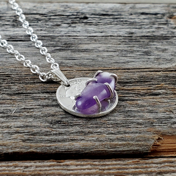 Free-Form Amethyst Crystal Necklace | MadeByKCA Online Store – Made by KCA