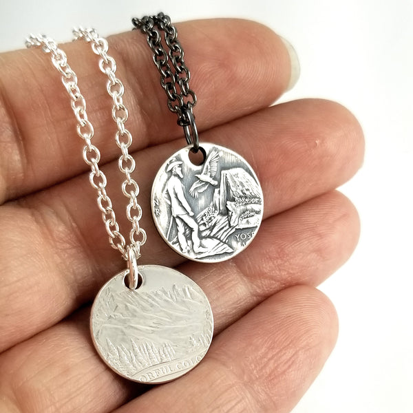 silver state coin punch out necklaces by midnight jo