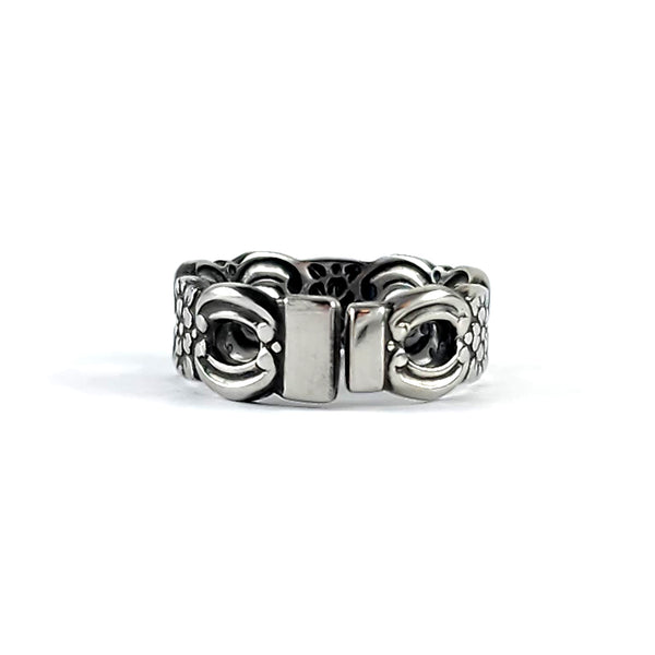 Oneida Applique Stainless Steel Spoon Ring by Midnight Jo