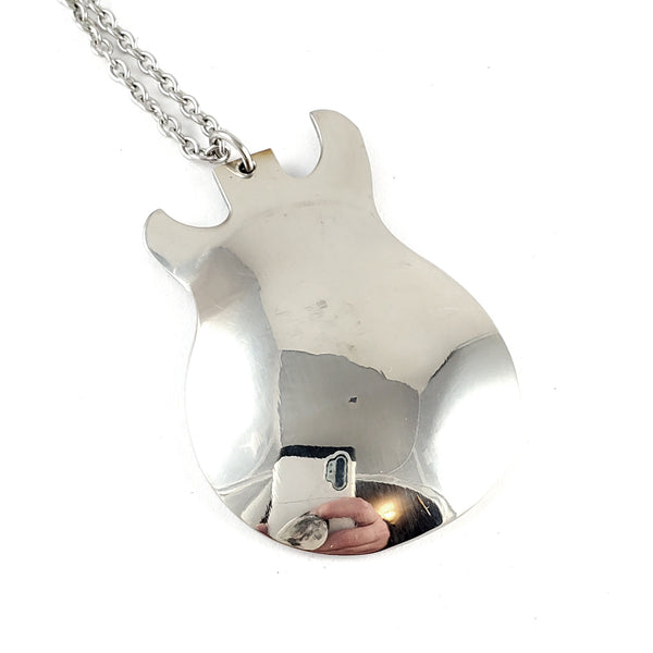 Electric Guitar Stainless Steel Spoon Necklace by Midnight Jo