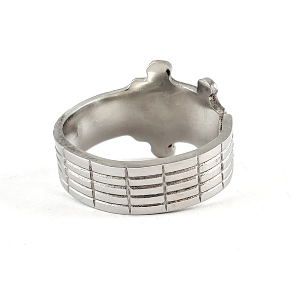 Bass Guitar Neck Stainless Steel Spoon Ring by Midnight Jo