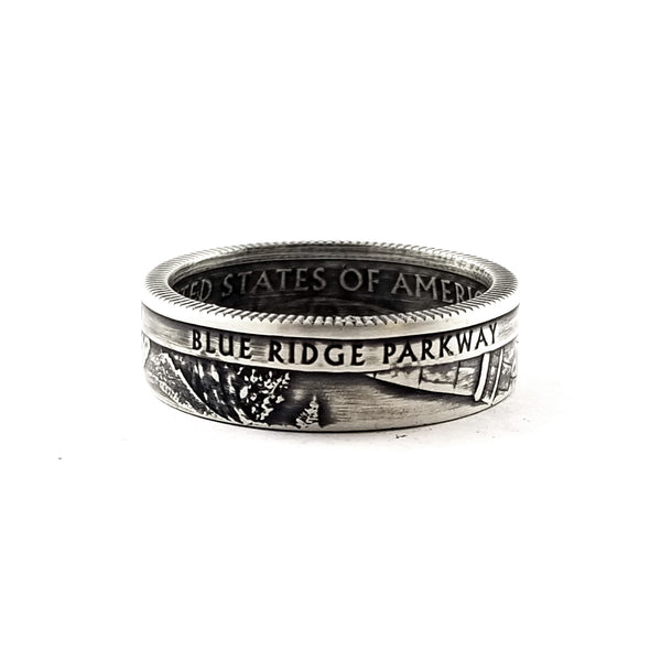 90% Silver Blue Ridge Parkway National Park Quarter Ring by midnight jo