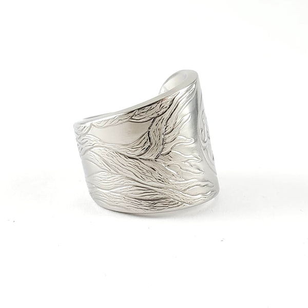 Lotus Flower Bud Stainless Steel Spoon Ring by Midnight Jo liberty tabletop earth
