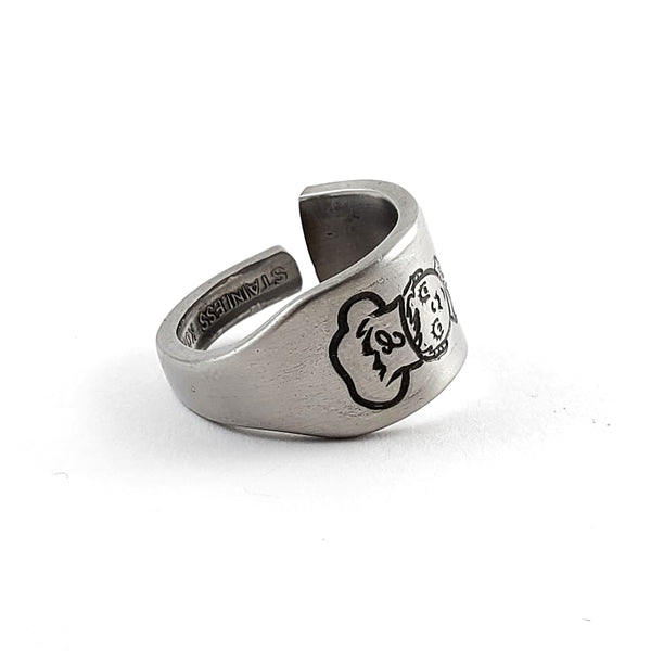 Campbells Soup Mm Mm Good Stainless Steel Spoon Ring by Midnight Jo