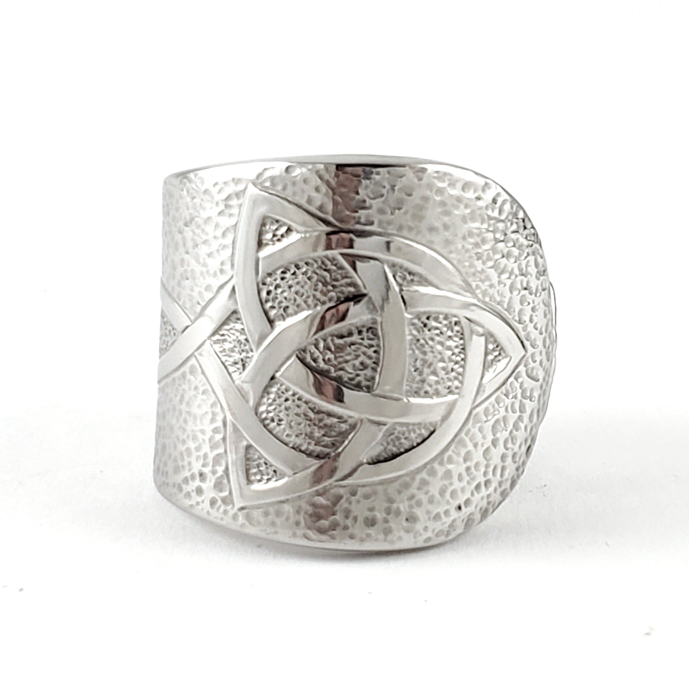 Celtic Spiral Stainless Steel Spoon Ring Midnight Jo