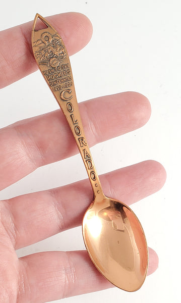 Vintage Copper Colorado Souvenir Demitasse Spoon Ring by Midnight Jo
