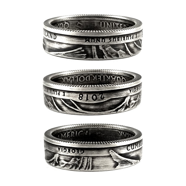 Silver Cumberland Island National Park Coin Ring by Midnight Jo