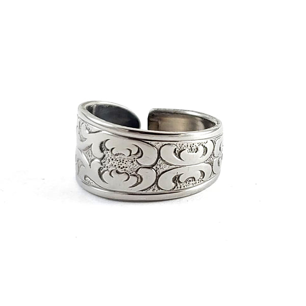 Daphne Filigree Stainless Steel Spoon Ring