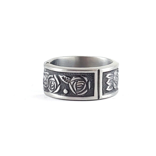 Stanley Roberts Dorette Stainless Steel Spoon Ring by Midnight Jo rose roses