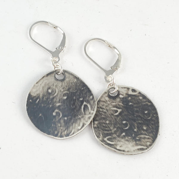Sterling & Coin Silver Eco Chic Textured Earrings by Midnight Jo