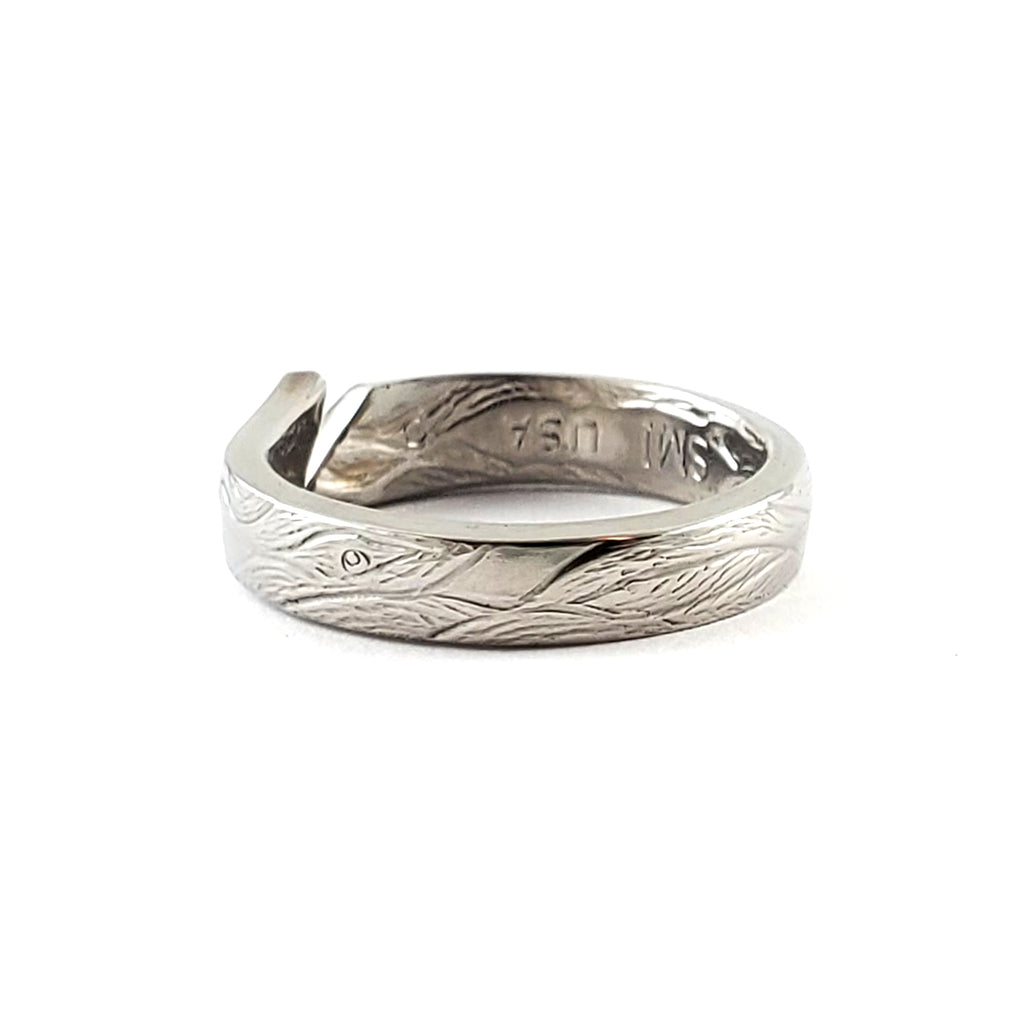 Earth Tree Split Shank Stainless Steel Spoon Ring Midnight Jo