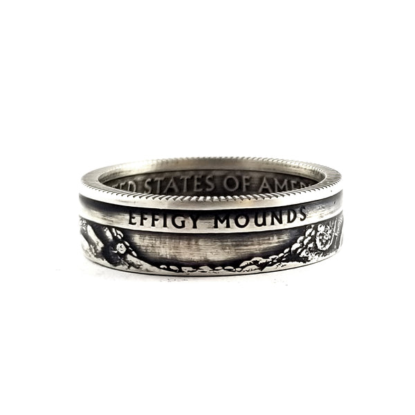 90% Silver Effigy Mounds National Park Quarter Ring by Midnight Jo