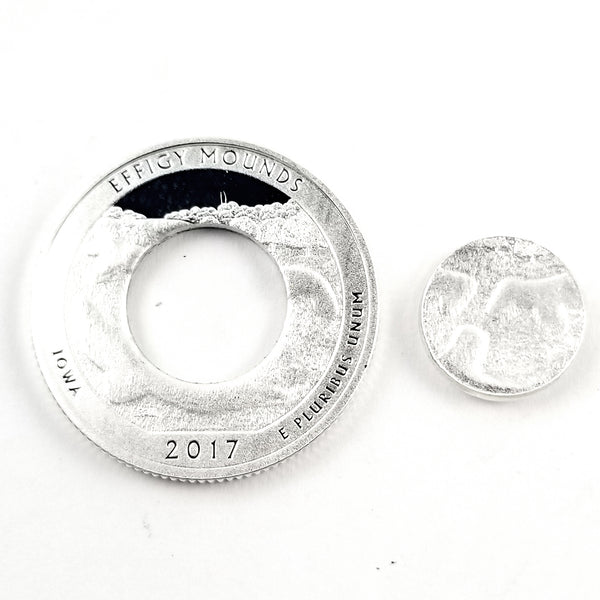 90% Silver Effigy Mounds National Park Quarter Ring by Midnight Jo