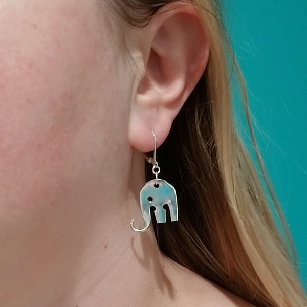 Mini Elefork Elephant Cocktail Fork Earrings by Midnight Jo