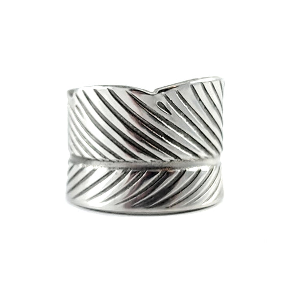 Stainless Steel Feather Spoon Ring by Midnight Jo