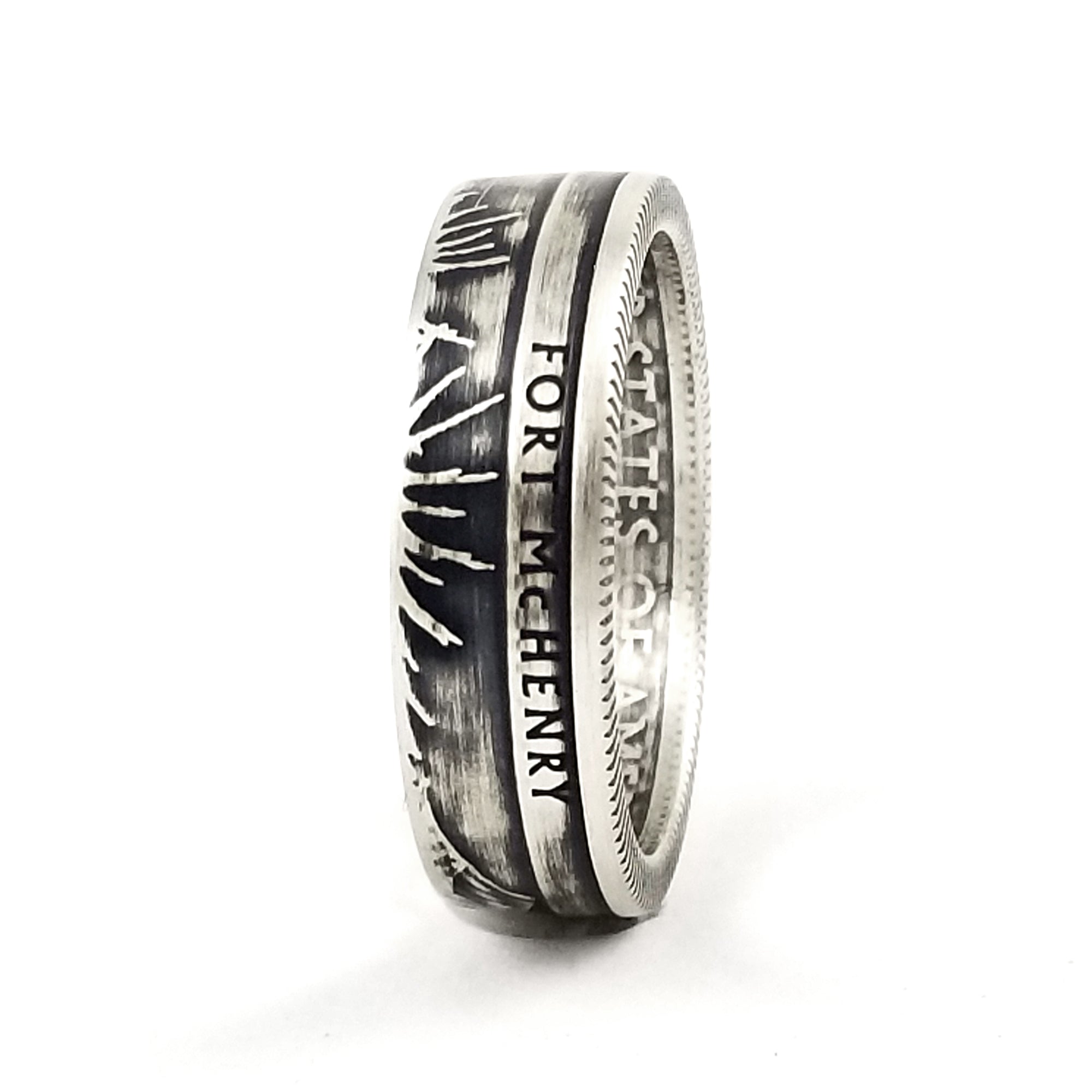 90% Silver Fort McHenry National Park Quarter Ring by Midnight Jo