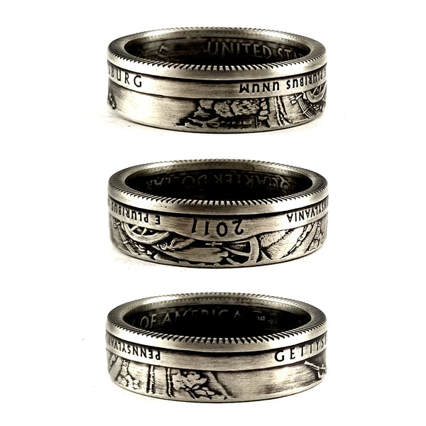Silver Gettysburg National Park Coin Ring by midnight jo