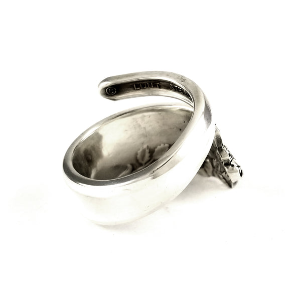 Lunt Garnet Rose Sterling Silver Wrapped Spoon Ring by Midnight Jo