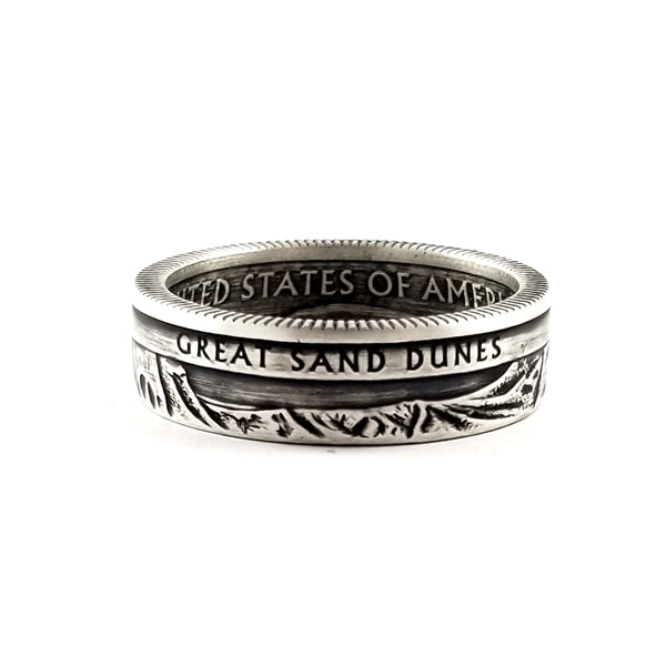 90% Silver Great Sand Dunes National Park Coin Ring by Midnight Jo