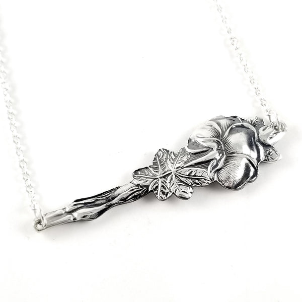 Reed & Barton Harlequin Silver Wild Rose Bar Necklace by Midnight Jo