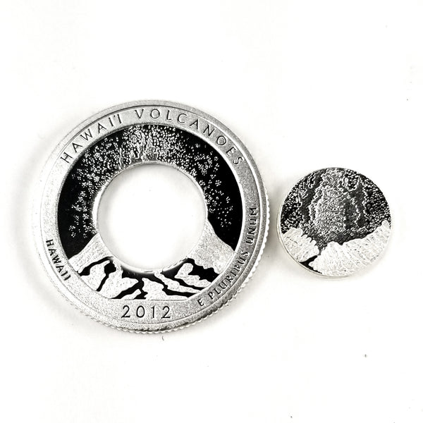 hawaii volcanoes punched out coin by midnight jo