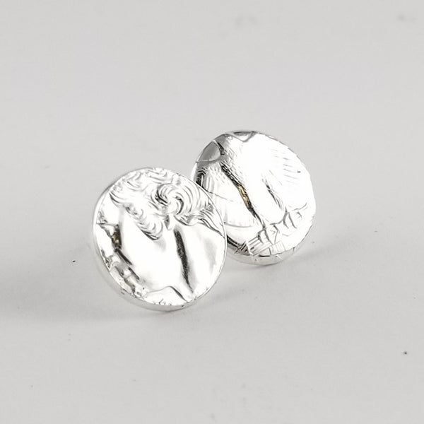 90% Silver Quarter Heads & Tails Stud Earrings by Midnight Jo